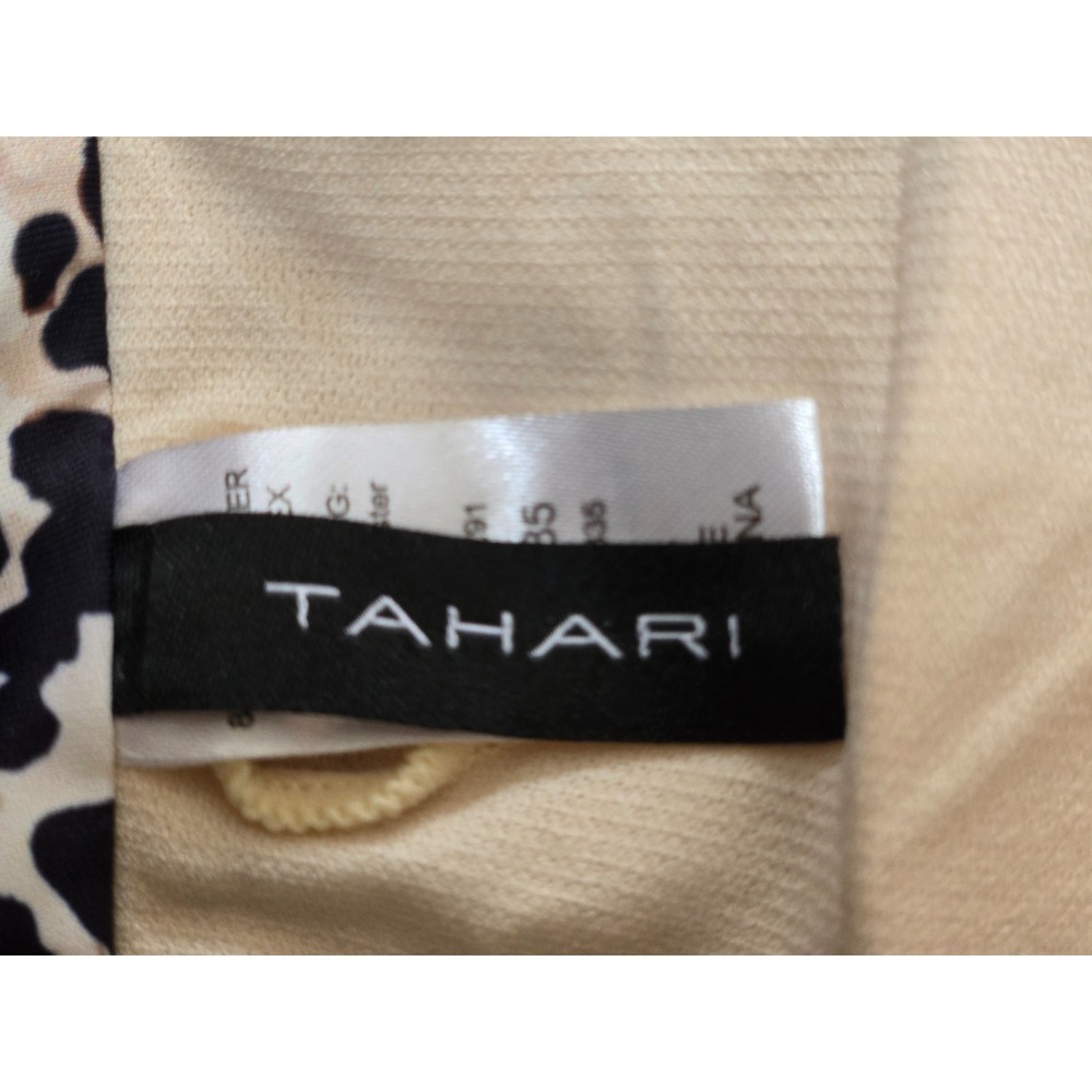 Tahari‎ Leopard Print Cutout Keyhole One Piece Swimsuit Women' XL Brown/Blk NWT - Picture 10 of 12